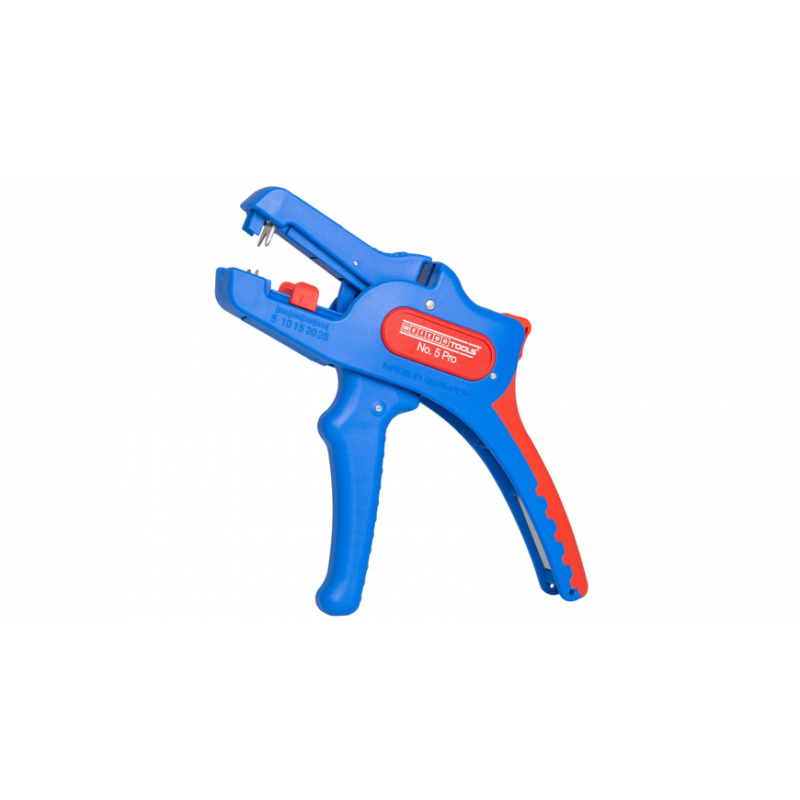 Weicon Abisolierzange No. 5 Pro für Rundkabel, 0,2 - 16 mm², blau/rot