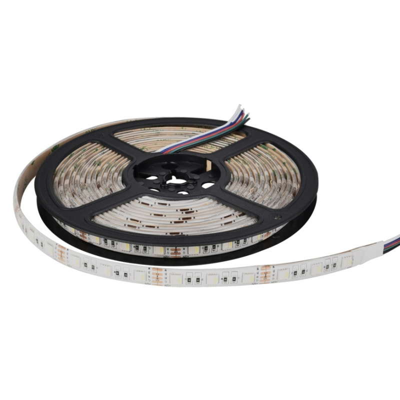 ENOVALITE 5-m-LED-Streifen, 13 W, 12 V DC, RGBW (6500 K), 2,6 W/m, 220 lm/m, 60 LED/m, IP54