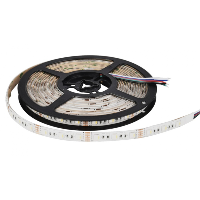 ENOVALITE 5-m-LED-Streifen, 12 W, 12 V DC, RGBW (4000 K), 2,4 W/m, 210 lm/m, 60 LED/m, IP54