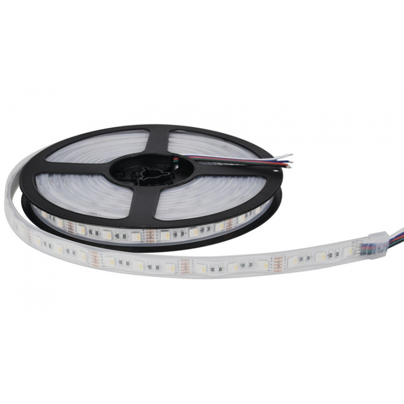ENOVALITE 5-m-LED-Streifen, 13 W, 12 V DC, RGBW (3000 K), 2,6 W/m, 240 lm/m, 60 LED/m, IP65