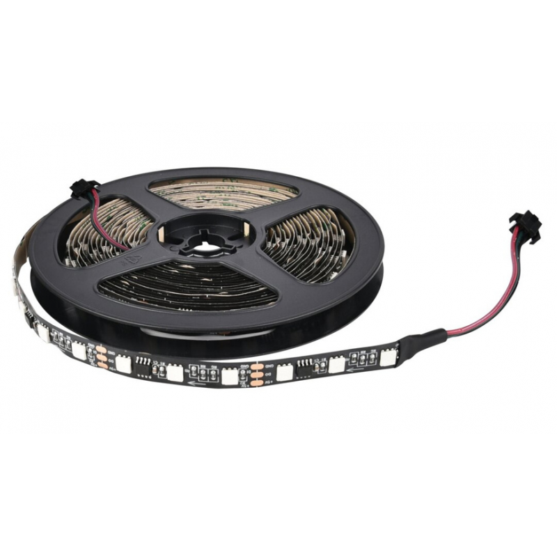 ENOVALITE 5-m-LED-Streifen WS2812B-kompatibel, 10 W, 5 V DC, RGB, 2 W/m, 60 LED/m, IP20