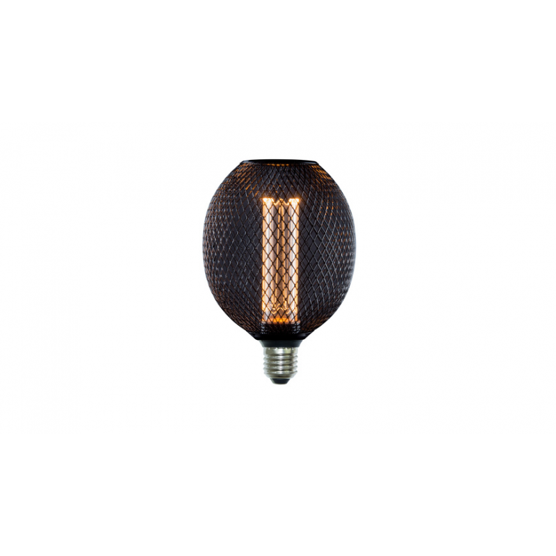 ENOVALITE LED Filament Leuchtmittel, TUBE MESH, Smoke, E27, 3.5W, 120lm, 1800K, dimmbar