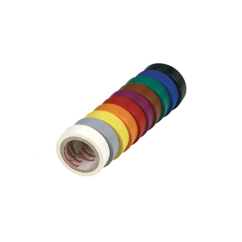 REV Ritter Kunststoff-Isolierband, je 3,3m, 10 Stück, verschiedene Farben