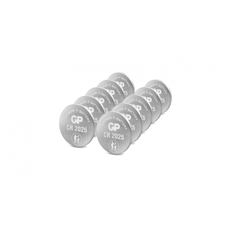 GP Lithium CR2025 Knopfzelle, 3V, 10 Stück