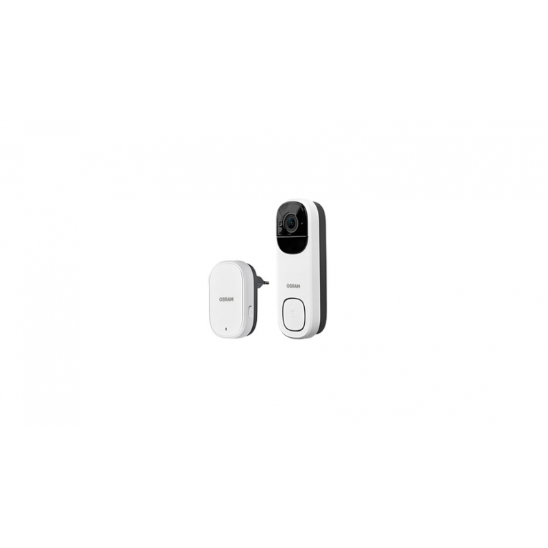 OSRAM SMART+ Smart Home WLAN-Türklingel mit Kamera, 2K, Akku, IP66, Weiß