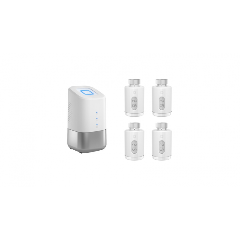 Homematic IP Smart Home Set Heizen Easy mit Heizkörperthermostaten, 4x HmIP-eTRV-3, 1x Home Control Unit