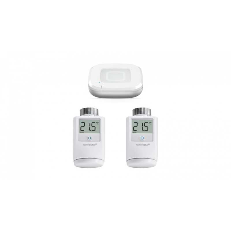 Homematic IP Smart Home Set Heizen mit Access Point, 2x Heizkörperthermostat HmIP-eTRV-2