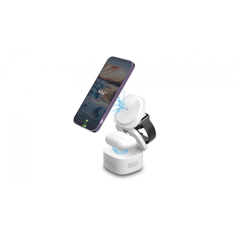 FONTASTIC Induktive Ladestation „Qumag“, 5-in-1, Weiß