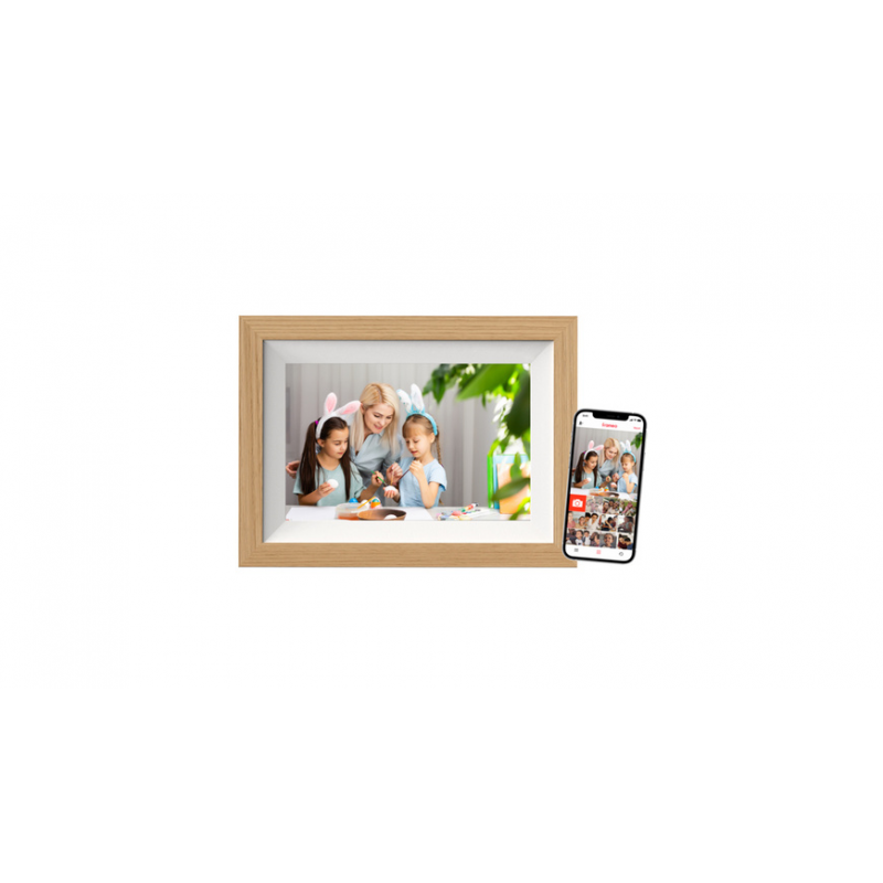 BRAUN digitaler Bilderrahmen, DigiFrame 10W WiFi Buche