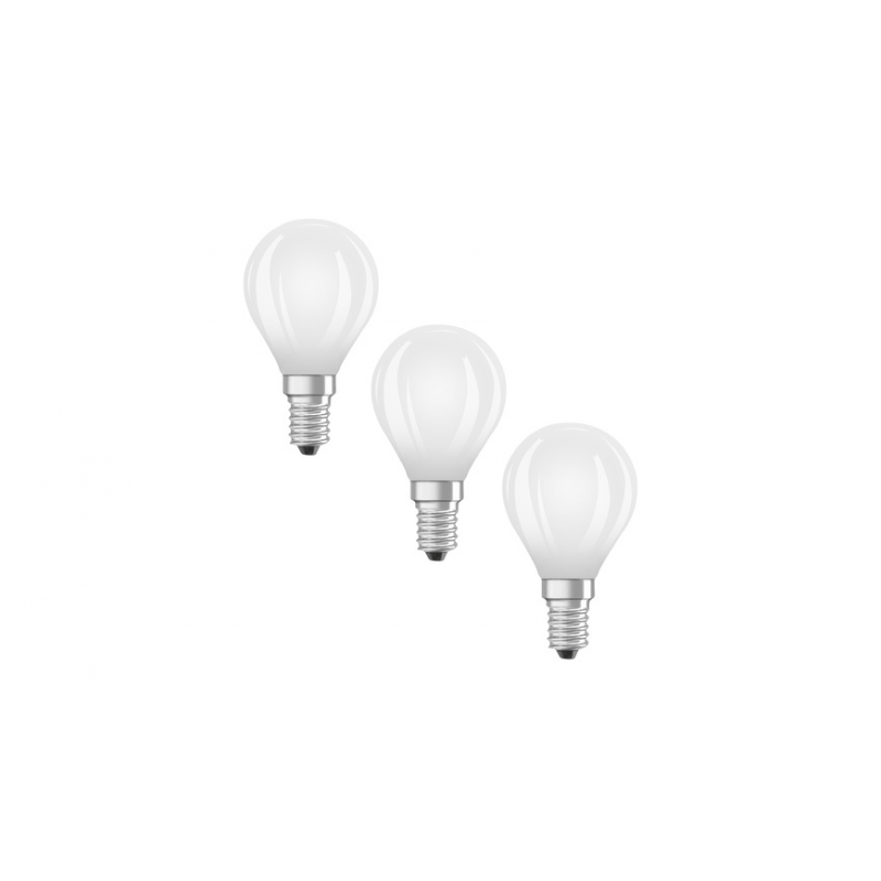 Osram LED Base Classic P 60 Filament, 5,5 W, 806 lm, E14, kaltweiß, matt, 3er Pack