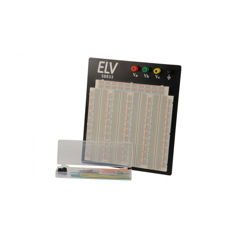 ELV Steckplatine/Breadboard 108 J, 3220 Kontakte, inkl. 140-teiligem Drahtbrücken-Set
