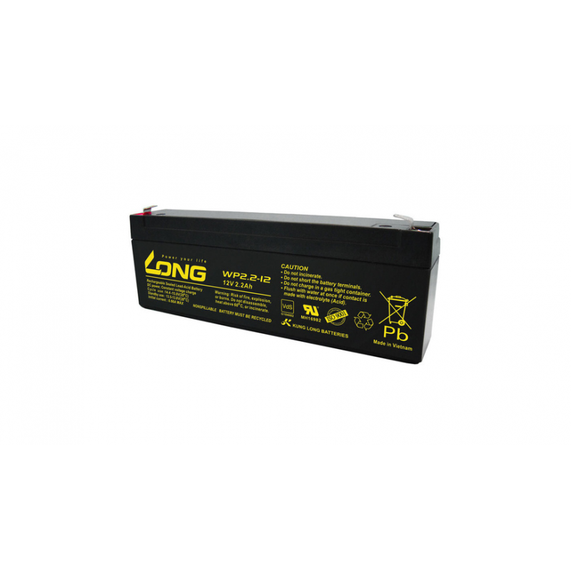 Kung Long VdS-Blei-AGM-Akku WP-2.2-12, 12V, 2,2 Ah