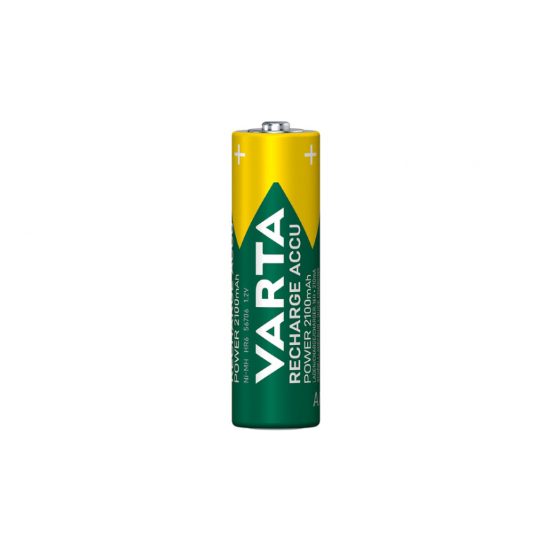 VARTA 4er-Set NiMH-Mignon-Akku RECHARGE ACCU Power 2100 mAh, AA, HR6