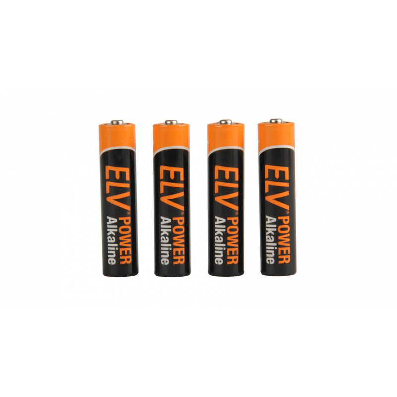 ELV POWER Alkaline Batterie Micro AAA, 4er-Pack