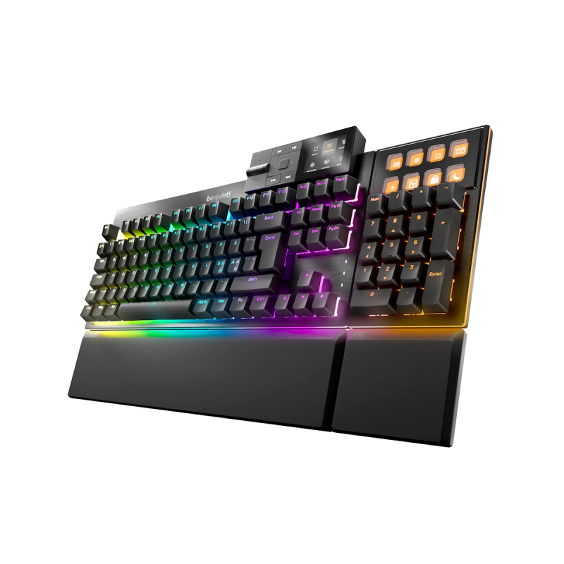be quiet! Dark Mount Silent Linear Tastatur - Gaming Tastatur mit geschmierten Linearen Switches, 3 Schicht-Dämmung, Media Dock und entfernbarem Numme