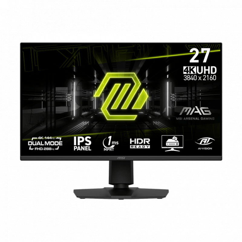 MSI MAG 275UPD E14 Gaming Monitor - 4K UHD, Dual Mode Dual Mode für UHD bei 144 Hz und FHD bei 288 Hz