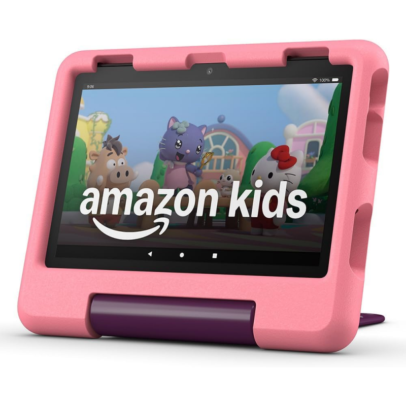 Amazon Fire HD 8 Kids-Tablet (2024), Disney-Prinzessinnen-Design für Kinder von 3 bis 7 Jahre, 2 Jahre Sorglos-Garantie, kindgerechte Hülle, 8-Zoll-HD