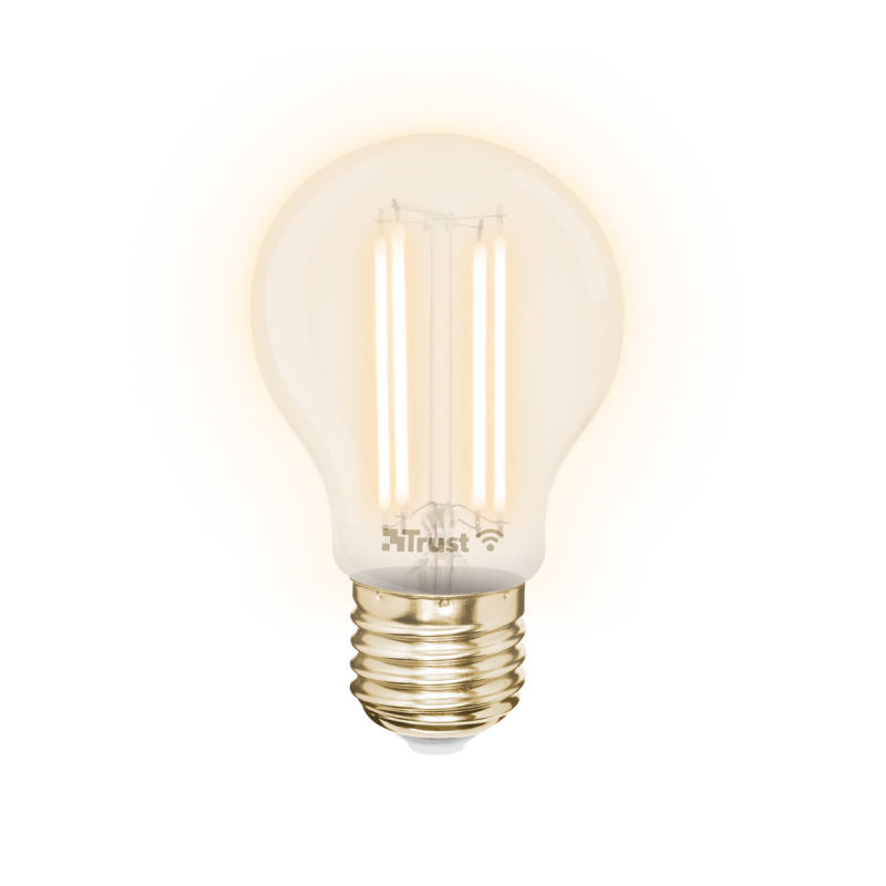 Trust E27 LED FILAMENT 1800-2700K WI-FI Smartes WiFi LED-Filament, Lichtstimmung weiß, Fassung E27, von Ihrem Smartphone/Tablet zu steuern