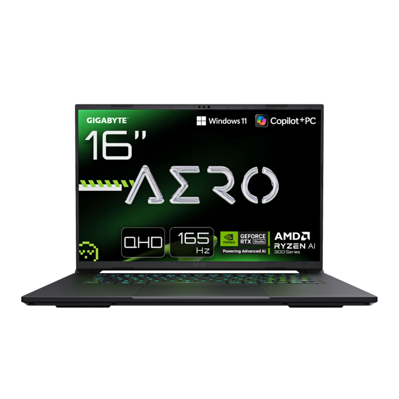 GIGABYTE AERO X16 1WH93DEC64AH - 16" QHD IPS 165 Hz, AMD Ryzen AI 7 350, 32GB RAM, 1TB SSD, NVIDIA GeForce RTX 5070, Windows 11