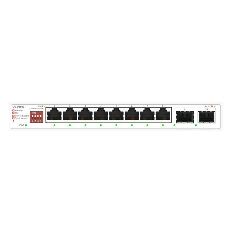 ASUS QG-U1080 Unmanaged Switch 8x 2.5G Ethernet, 2x 10G SFP+