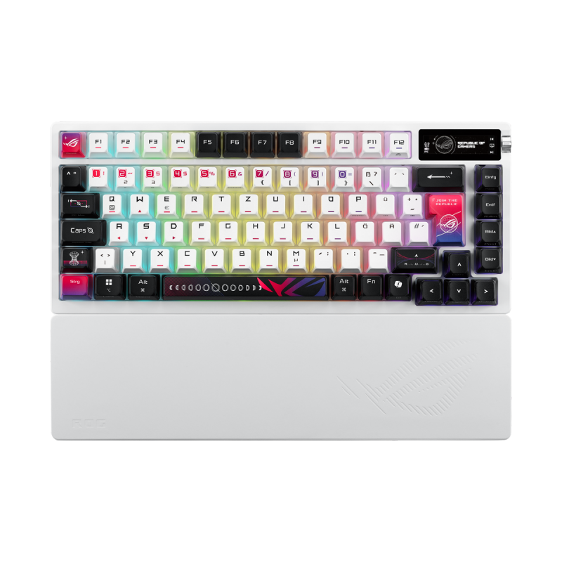 ASUS ROG Azoth X Custom-Gaming-Tastatur mit hot-swap-fähigen mechanischen ROG NX V2-Switches