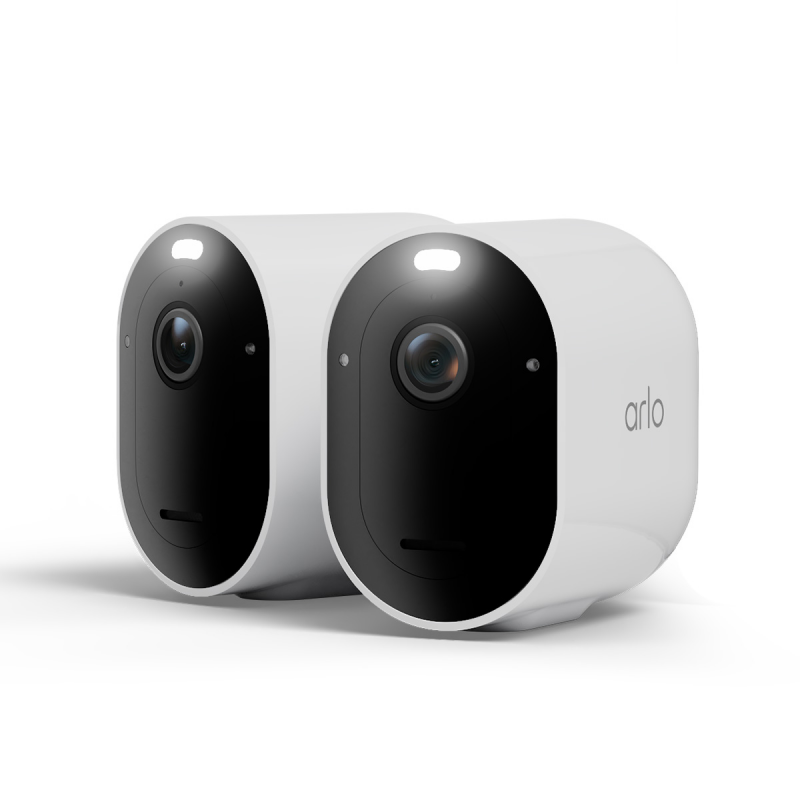 Arlo Pro 6 2K+ Überwachungskamera Weiß 2er Set 4MP (2560x1440), WLAN, Akku, IP65 Wetterfest, 160° Weitwinkel, Farbnachtsicht