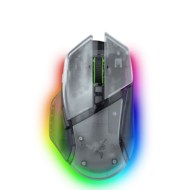 Razer Basilisk V3 Pro 35K Phantom White Edition Voll anpassbare kabellose ergonomische RGB-Gaming-Maus mit 13-Zonen RGB Beleuchtung