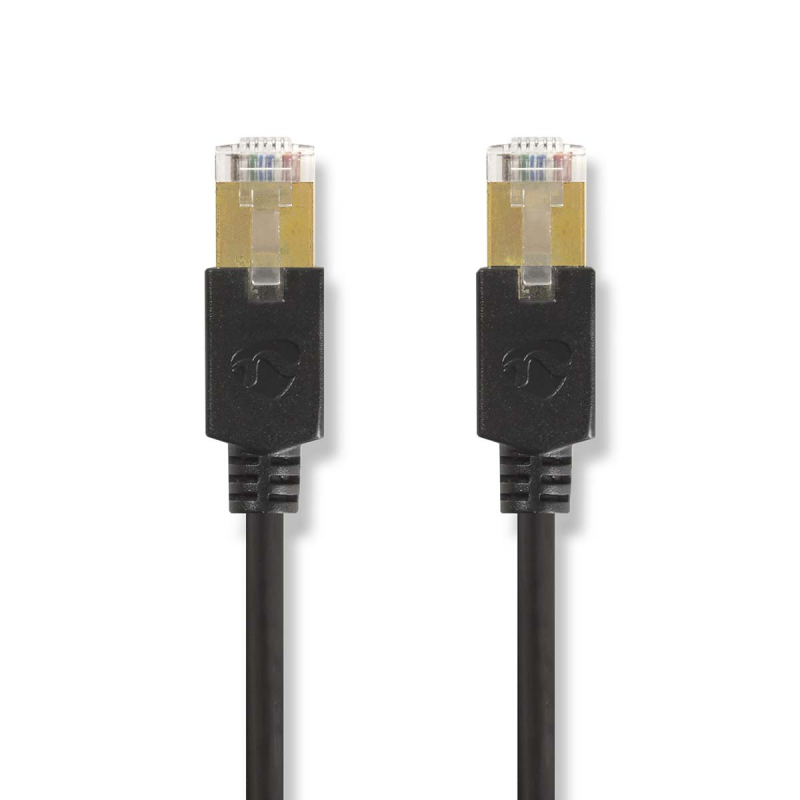 Nedis Cat 6 Kabel | RJ45 Stecker | RJ45 Stecker | F/UTP | 15.0 m rund | LSZH / PVC | Anthrazit | Verpackung mit Sichtfenster