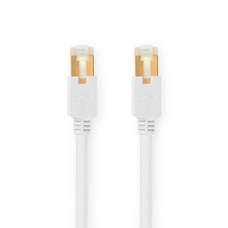 Nedis Cat 6 Kabel | RJ45 Stecker | RJ45 Stecker | S/FTP | 5.00 m rund | LSZH / PVC | Weiss | Verpackung mit Sichtfenster