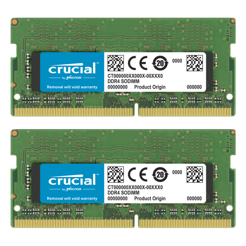 Crucial 64GB Kit (2x 32GB) DDR4-3200 CL22 SO-DIMM Arbeitsspeicher