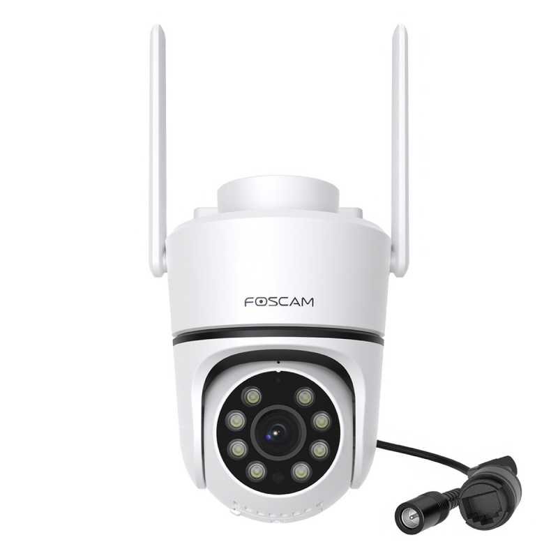 Foscam PD5 WLAN Überwachungskamera Weiß 5MP (3072x1728), IP65 Wetterfest, Personen- und Fahrzeugerkennung