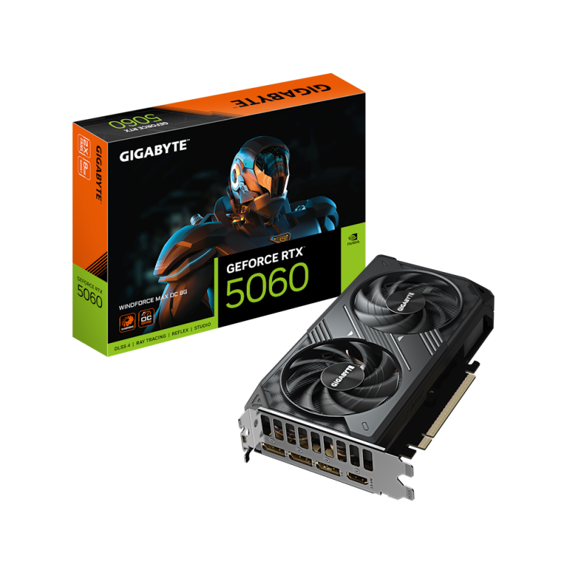 KOMP. GIGABYTE GeForce RTX 5060 Windforce MAX OC 8G - 8GB GDDR7, HDMI, 3x DP