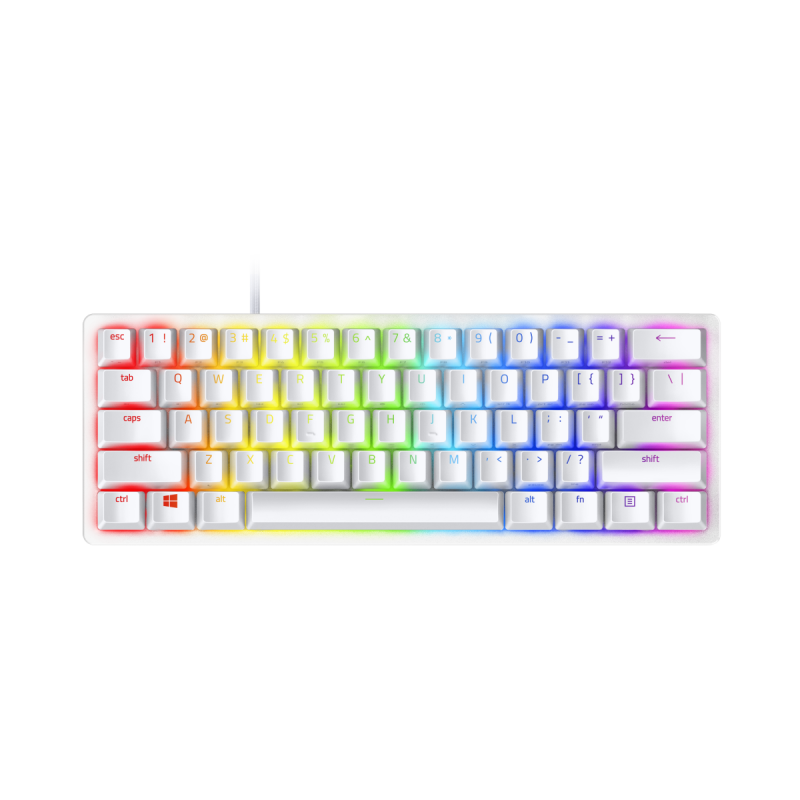 Razer Huntsman Mini Mercury mechanische Gaming Tastatur - mechanische Gaming Tastatur mit Red Switches, QWERTZ-Layout