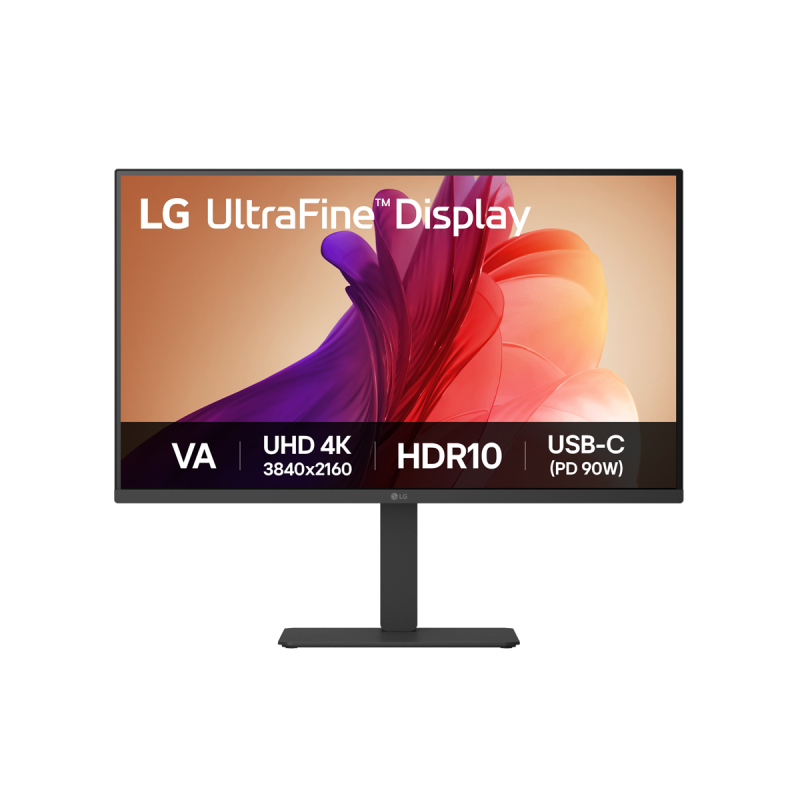 LG 32U720A-B Office Monitor - 4K UHD - 31.5" (80cm) 4K UHD, VA, 60Hz, HDR10, 2x HDMI 2.0, 1x DisplayPort 1.4, 1x USB-C, 2 x USB 3.0