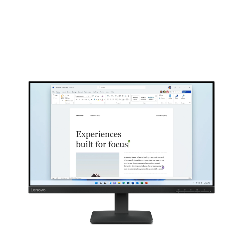 Lenovo L24-41 - 23,8" Full-HD, IPS, 100Hz, HDMI, VGA