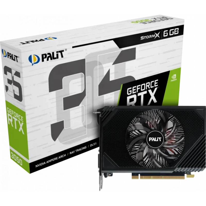 Palit GeForce RTX 3050 StormX - 6GB GDDR6, DVI, HDMI, DP