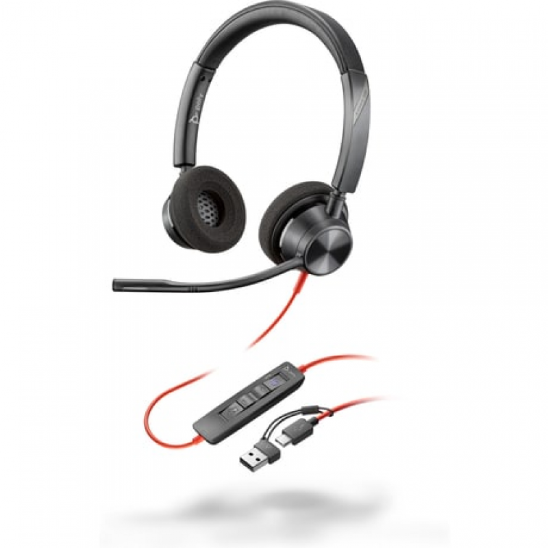 Poly Blackwire 3320 STEREO MS USB-C +USB-C/A ADAPTER