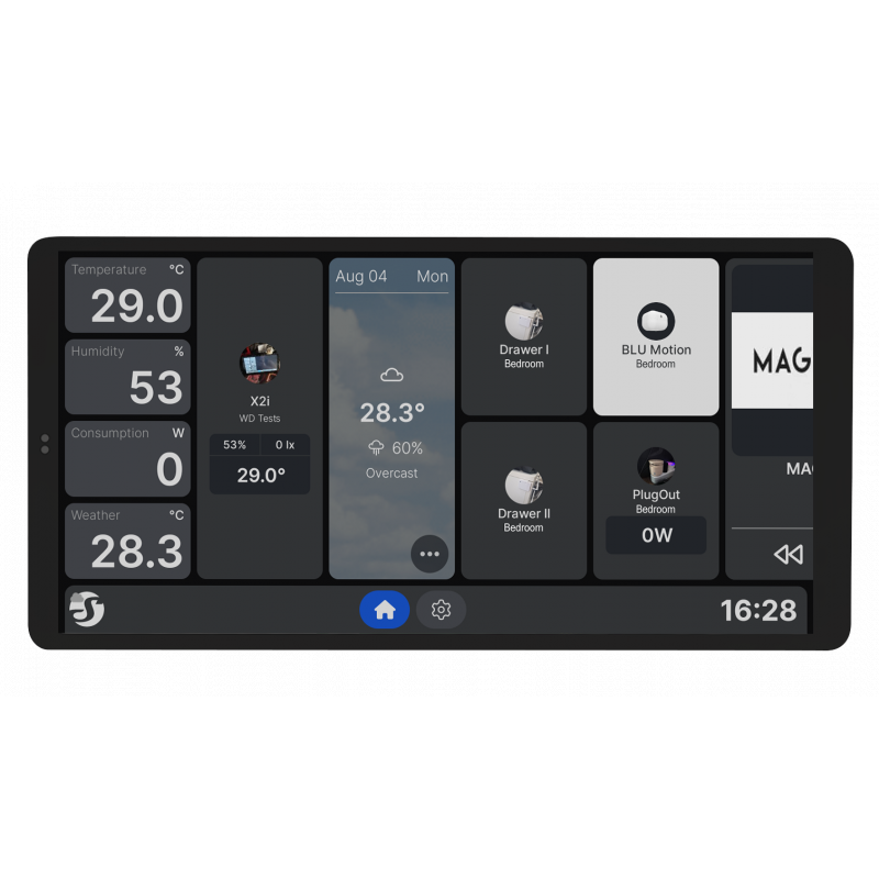 Shelly Wall Display X2i Schwarz WLAN · Silber