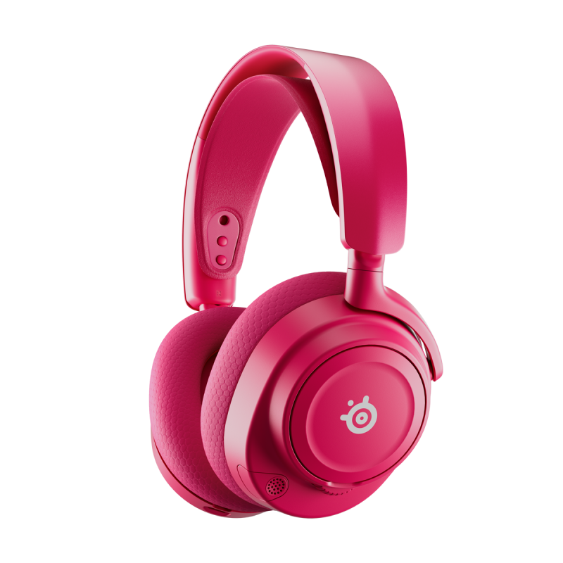 Steelseries Arctis Nova 7 Wireless Gen 2 Magenta Gaming Headset kabelloses Gaming Headset mit 50 Stunden Akkulaufzeit, Echtzeit-App-Steuerung, Bluetoo
