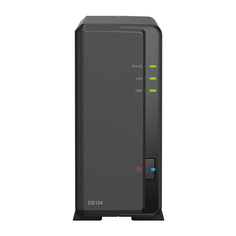 Synology DiskStation DS124 NAS 1-Bay 2,5"/3,5" SATA HDD/SSD, 1x Gigabit LAN, 2x USB 3.0, 1GB RAM