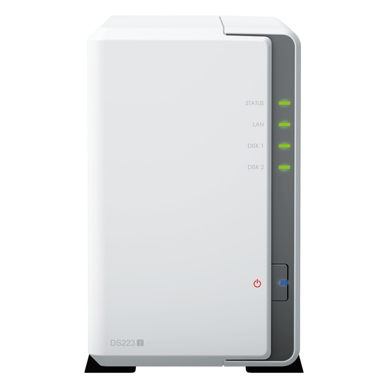 Synology DiskStation DS223j NAS 2-Bay 0/2 2,5"/3,5" SATA HDD/SSD, 1x Gigabit LAN, 2x USB 3.0, 1GB RAM