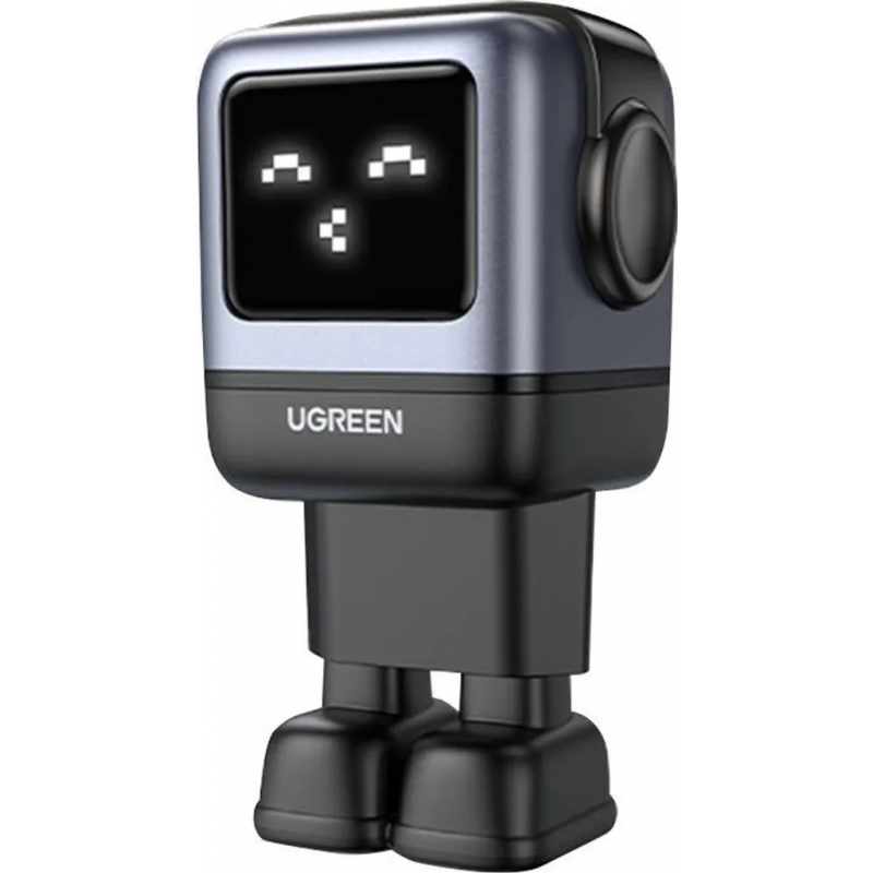 UGREEN GaN Fast Charger 65W Ladegerät 2x USB-C + 1x USB-A Smart-Display Robot Design schwarz