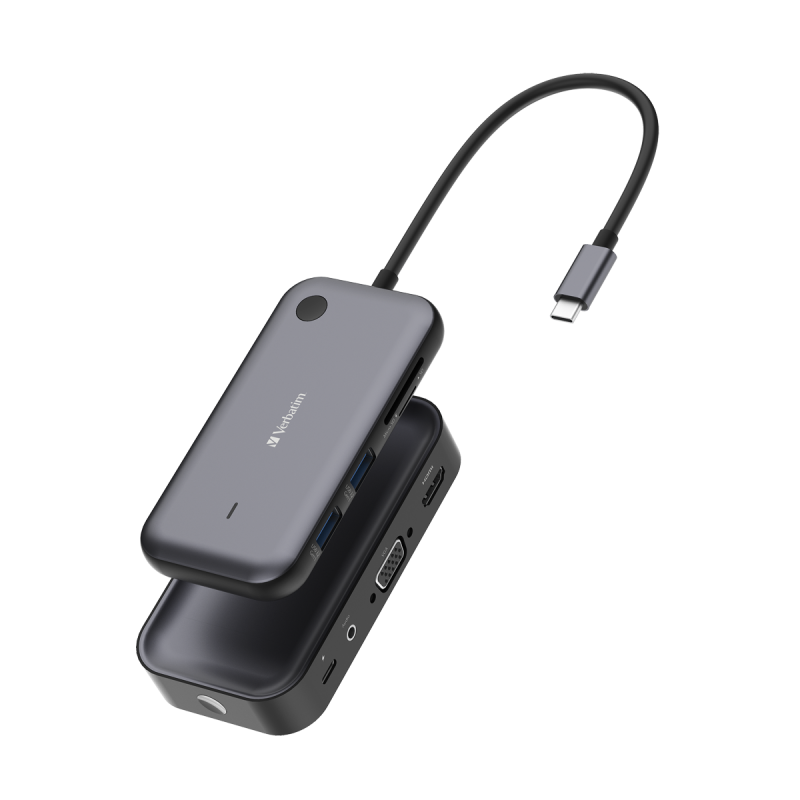 VERBATIM Share My Screen USB-C kabelloser Display Adapter 1080P mit Hub WDA-01