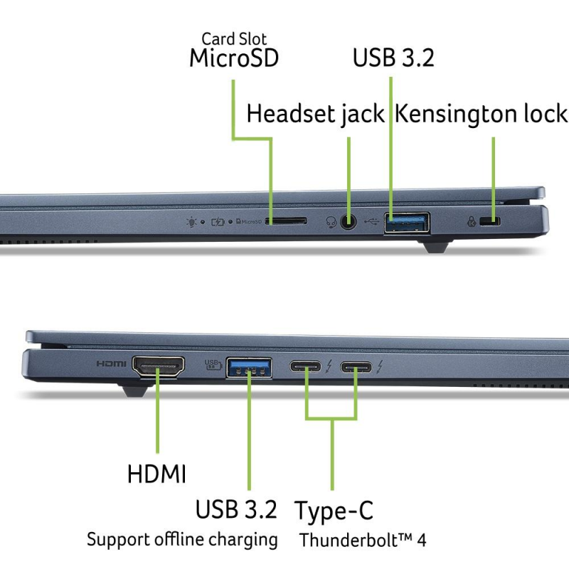 Acer Swift Go 14 AI OLED (SFG14-75-97W4) Copilot+ PC 14" WUXGA, OLED, HDR500, Intel Ultra 9-288V (48 TOPS), 32GB RAM, 1TB SSD, Windows 11
