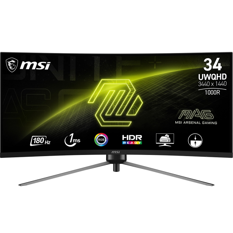 MSI MAG 345CQRDE Gaming Monitor - UWQHD, 180Hz, 1ms
