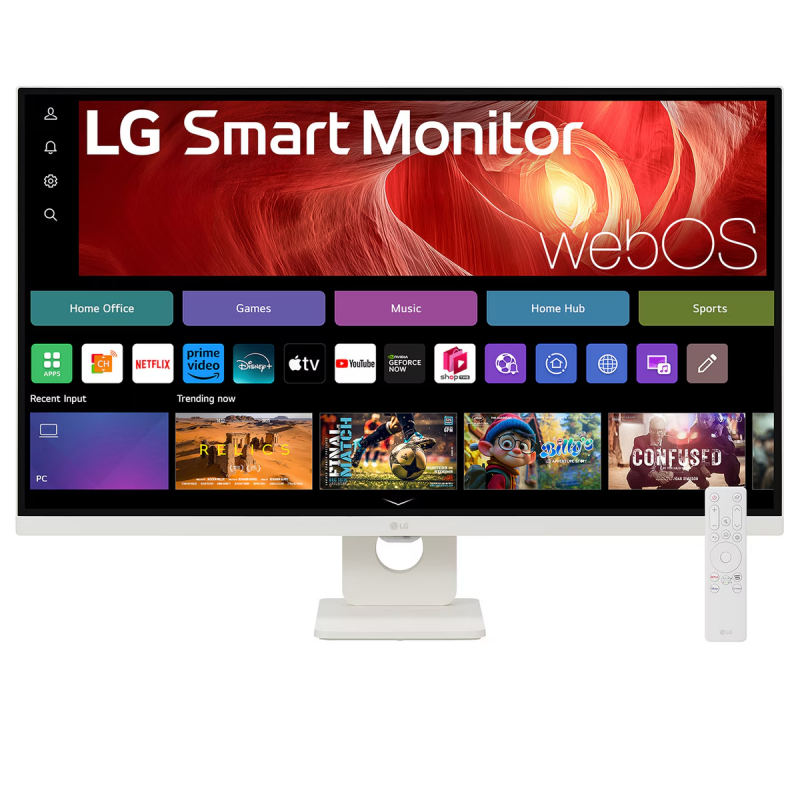 LG 32U721SA-W.AEU Smart Monitor - 4K UHD, webOS, Apple Airplay 2 integrierter Mediaplayer, Screen Share, Bluetooth, PD-Out 65W