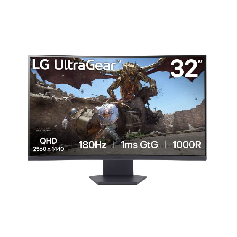 LG UltraGear 32GS60QC-Gaming Monitor - QHD Display, 180Hz, 1ms
