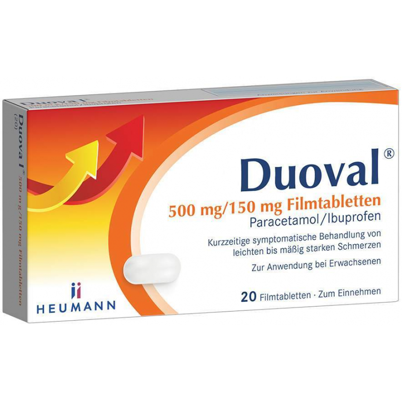 Duoval 500 mg - 150 mg 20 Filmtabletten