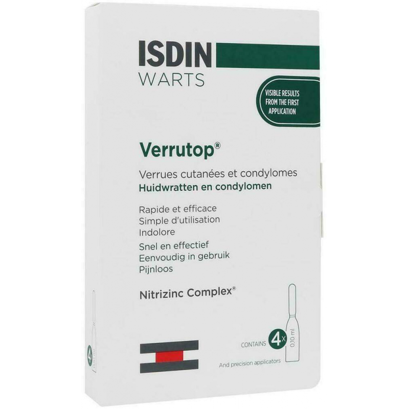 Isdin Verrutop Warzen Ampullen 4 X 0,1 ml