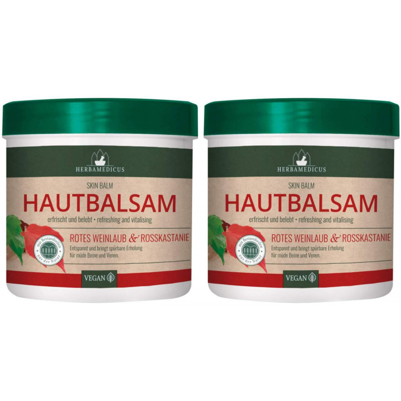 Hautbalsam rotes Weinlaub & Rosskastanien Gel 250 ml, 2er Set